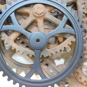 14 in Three Spoke Gear 46 Tooth Steampunk Stem Industrial Cog Cogs Large Gear Gears