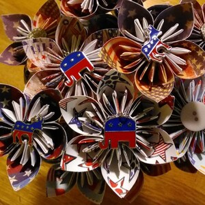 Origami Flowers - Patriotic