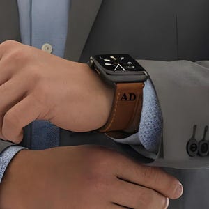 Genuine Brown Leather Apple Watch band, 38mm,40mm,41mm,42mm,44mm,45mm Apple watch Ultra Bands