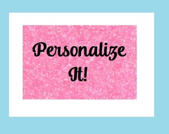 Personalized Add On