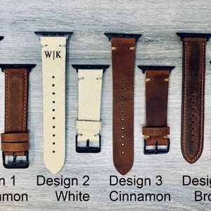 Personalized Watchband, Engraved Watchband, Leather Watchband, Gift For Him, Mens Watchband, Custom, Best Apple Watch Bands image 4