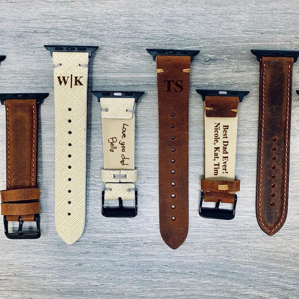 Gift for boyfriend anniversary, Personalized Watchband, Engraved Watchband, Leather Watchband, Gift For Him, Custom Watchband