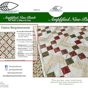 Amplified Nine-Patch Quilt Pattern, modern take on quilting