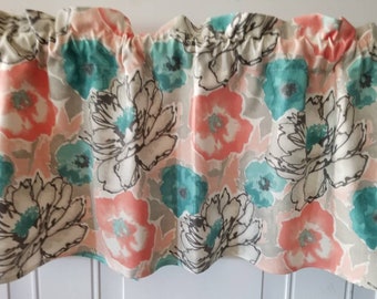 Coral Teal Gray Etsy