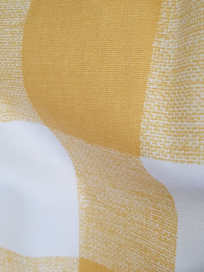Buffalo Check Yellow/gold and White Valance Panels Sun Room Etsy