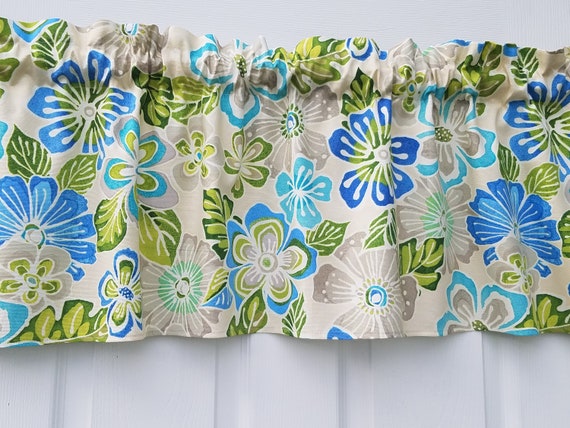 Waverly Summer Floral Lime Green Blue Cream Bedroom Bathroom Etsy