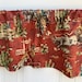 Cowboy Rodeo Window Valance: Burnt Orange Southwest Decor, 42