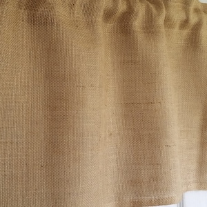 Natural Burlap Rustic Country Farmhouse Primitive Valance 42&#39;w Curtain Lodge Window Treatment