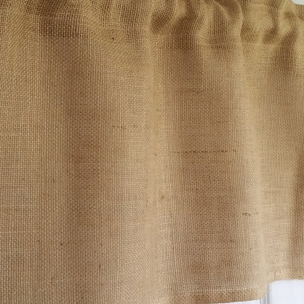 Natural Burlap Rustic Country Farmhouse Primitive Valance 42'w Curtain Lodge Window Treatment