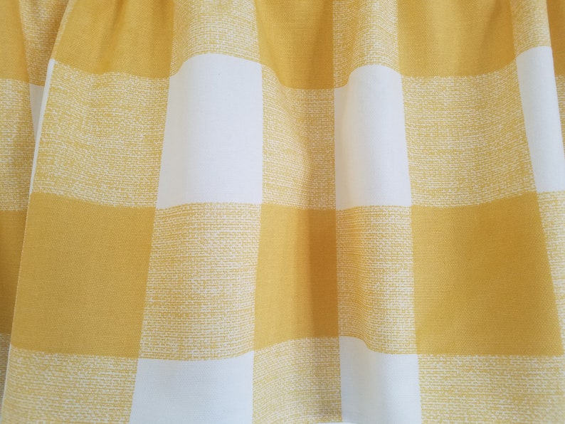 Buffalo Check Yellow/gold and White Valance Panels Sun Room Etsy