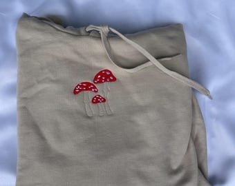 Mushroom Embroidered Hoodie, Mushroom Shirt, Trendy Shirt, Gift for mushroom foragers, Mushroom forager shirt, mushroom hoodie,trendy hoodie