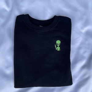 Alien Embroidered Crewneck