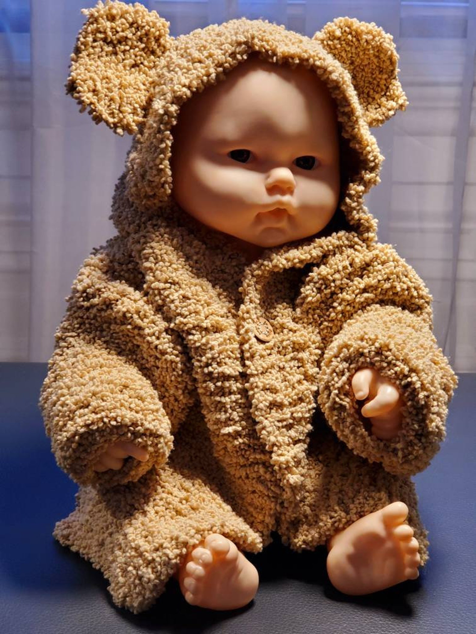 Baby Teddy Bear sweater/infants animal sweater with hood and Etsy