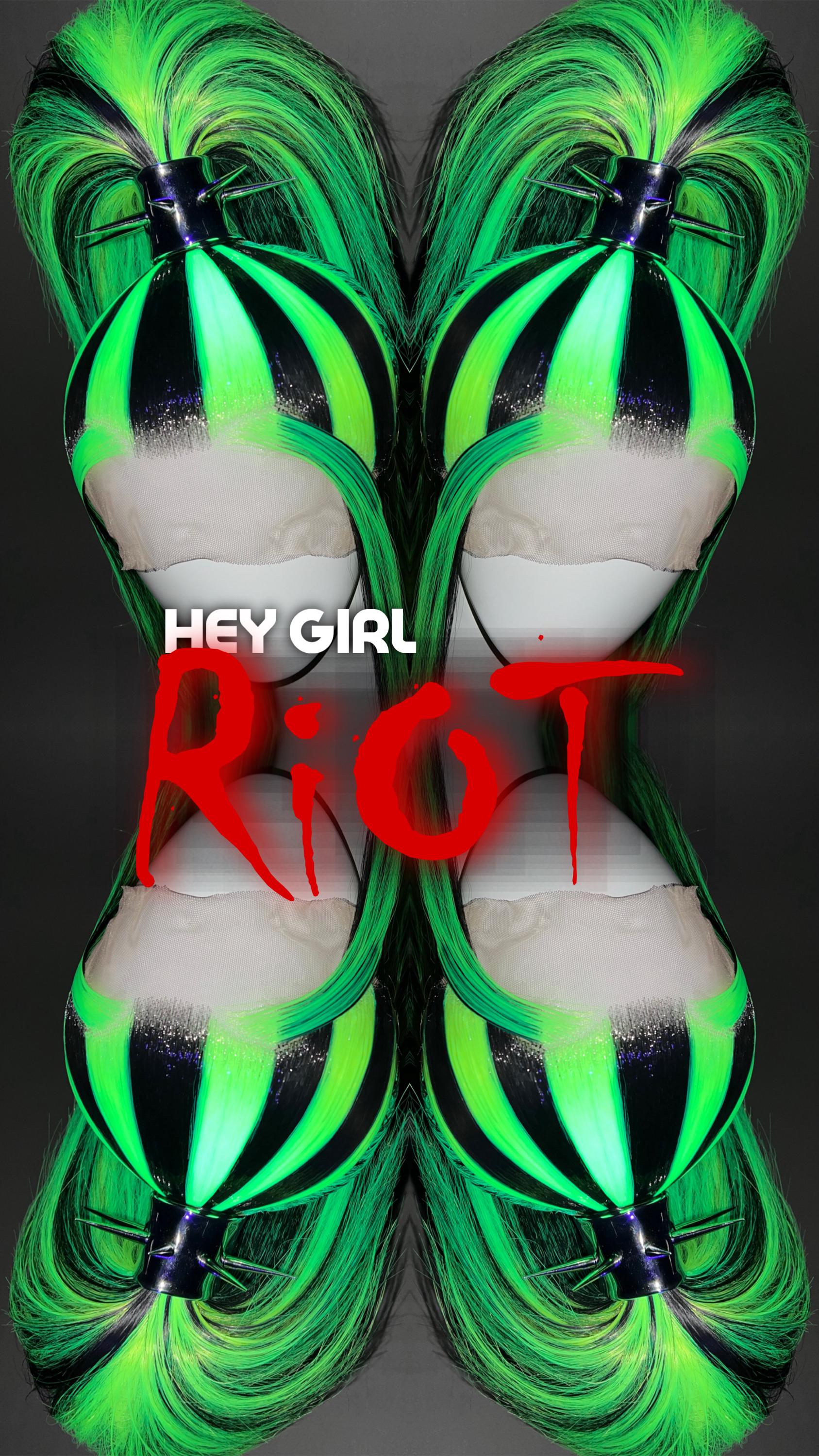 Hey Everyone Riot Styled Wig “HEY GIRL RIOT” Georginathedollwigs Custom Wig Styling 2-3 ...