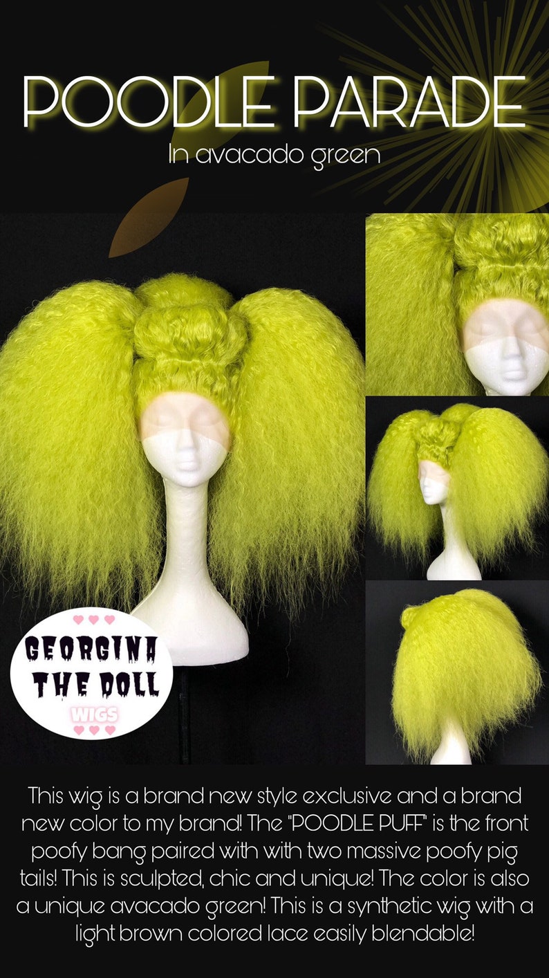Drag Wig POODLE PARADE Custom Georgina the Doll Wigs | Etsy
