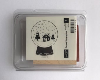 Sweet Snowglobe - Stampin' Up! - NEW Wood Mounted Rubber Stamp - Retired