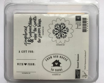 Sweet Season - Stampin' Up! - NEW Wood Mounted Rubber Stamp Set - Retired