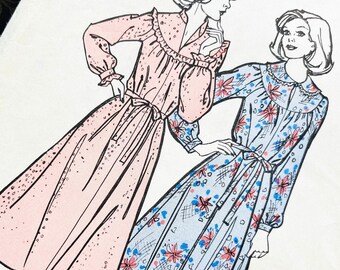 Vintage 1970s Sewing Pattern for Women, Dress with Frill Collar Detail, Bust 32.5-38" Size 10 - 16