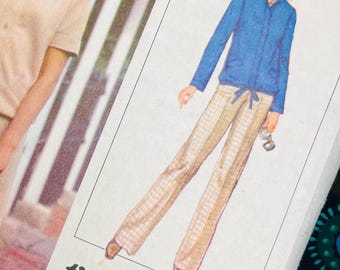 Bust 32.5-36" Vintage 1970s Simplicity Sewing Pattern for Women 8423, Collar Jacket, Skirt and Pants, 10 12 14, Stretch Knit Fabric