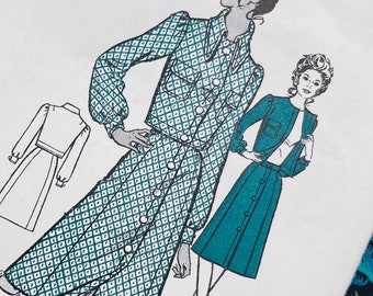 Bust 36" Vintage Uncut 1970s Sewing Pattern for Women, Cropped Short Jacket and Skirt Set, Size 14