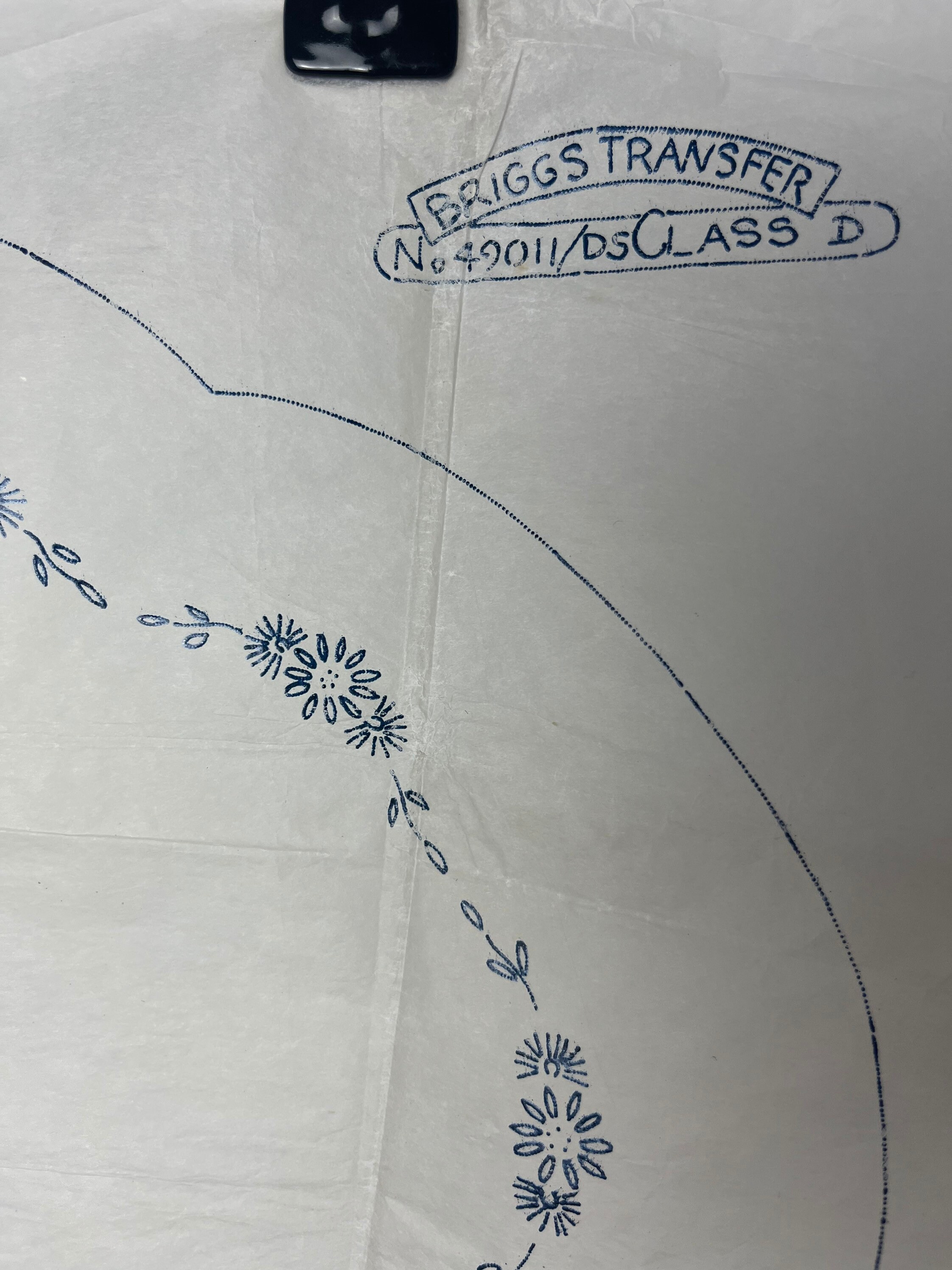 Vintage Briggs Needlecraft Embroidery Transfer 49011 for Dressing Table