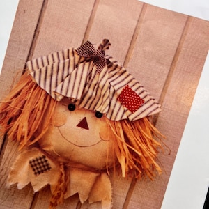 Herbst Vogelscheuche Wandbehang-Muster - Herbst Dekor Schnittmuster - Cottagecore Wohnkultur - Ernte Dekoration DIY - Vintage 90er Jahre Handwerk