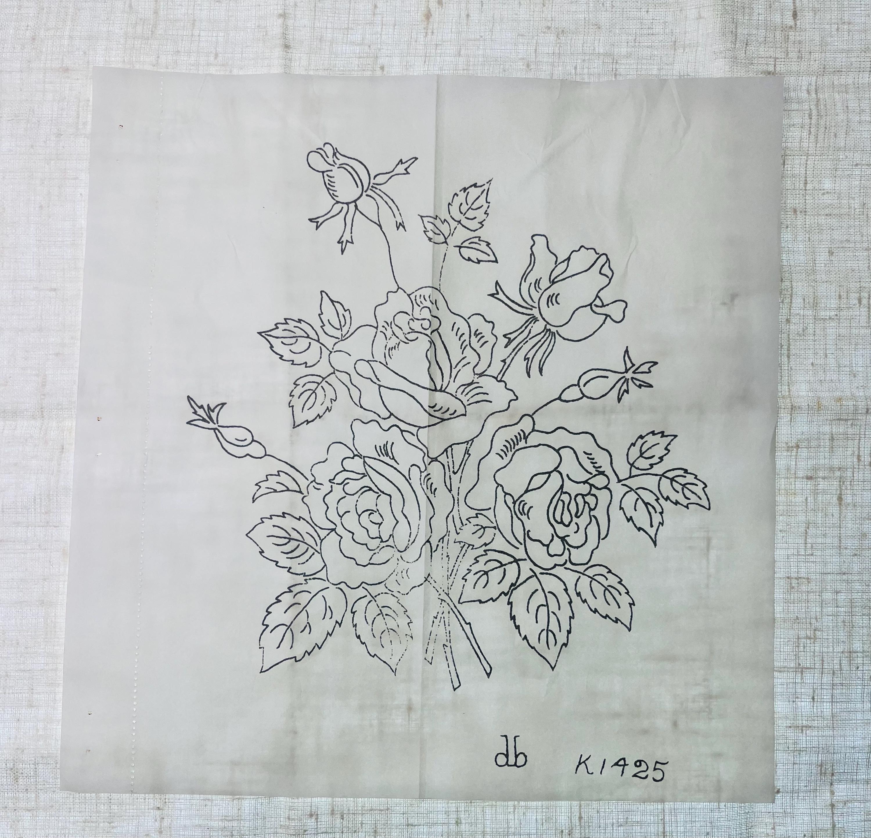 Vintage Hand Embroidery Iron-on Transfer by Deightons K1425