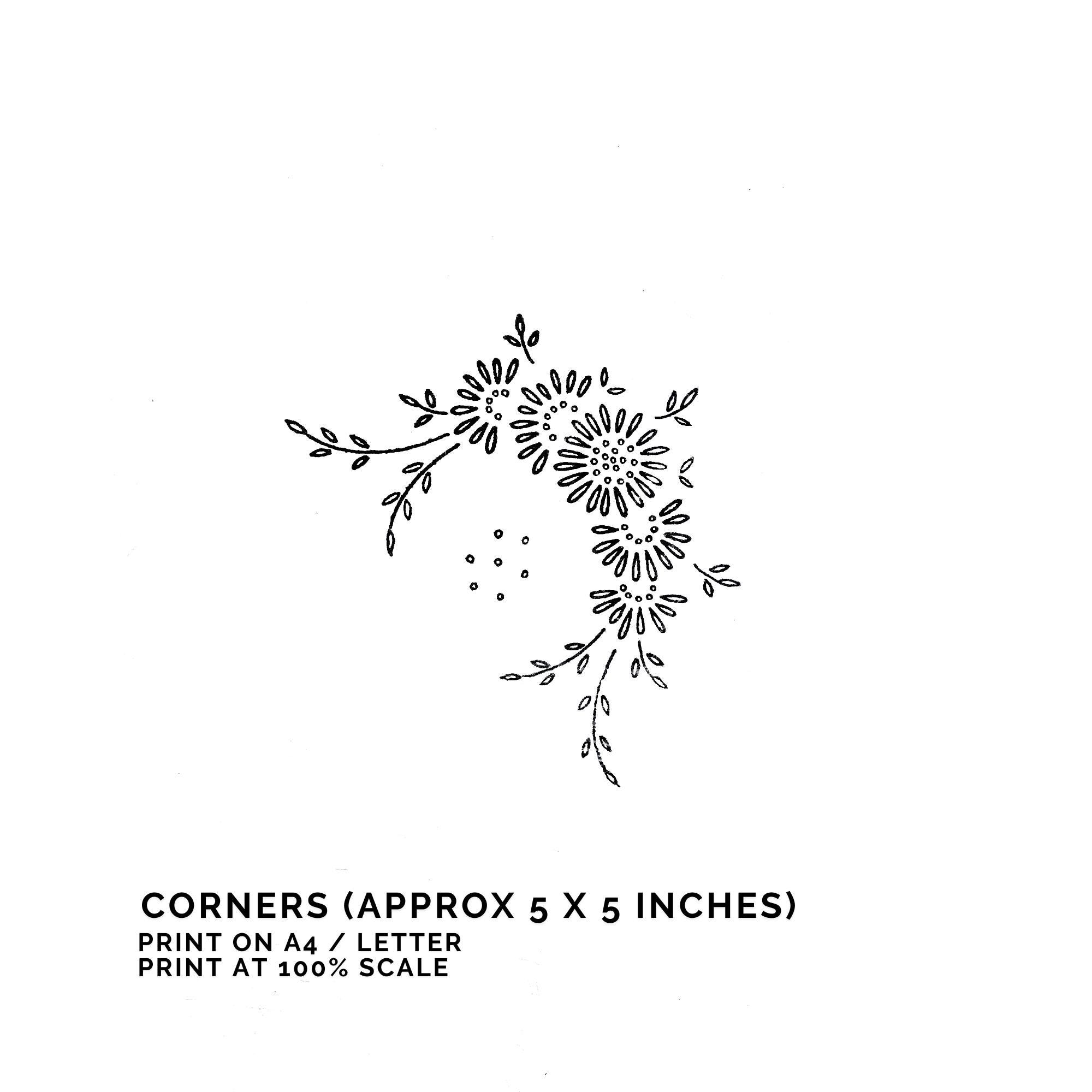 Vintage Tablecloth Hand Embroidery Pattern PDF- Floral Centrepiece ...