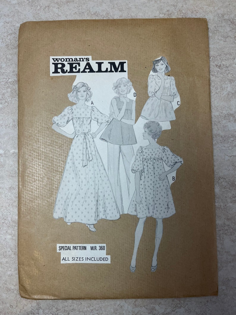 Vintage 70s Woman's Realm Sewing Pattern 360 Ladies Etsy UK