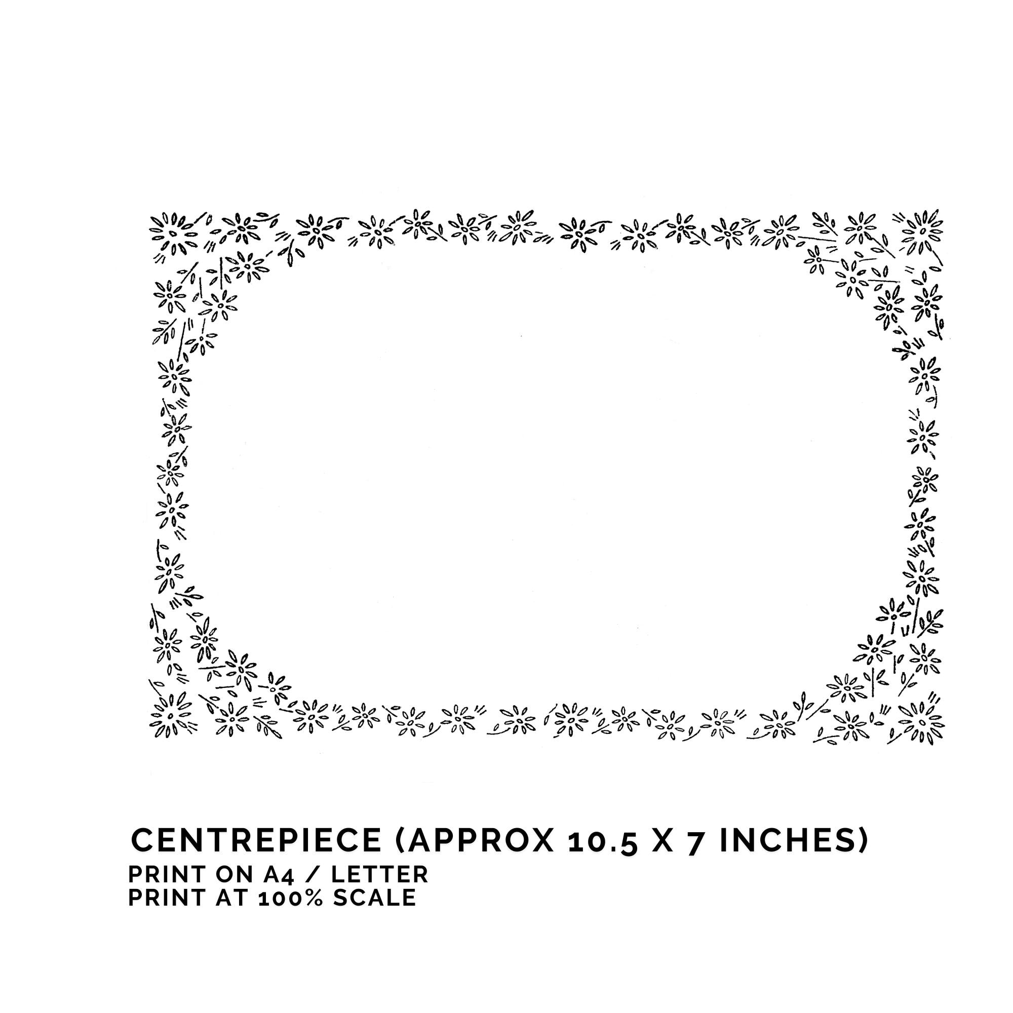 Vintage Tablecloth Hand Embroidery Pattern PDF- Floral Centrepiece ...