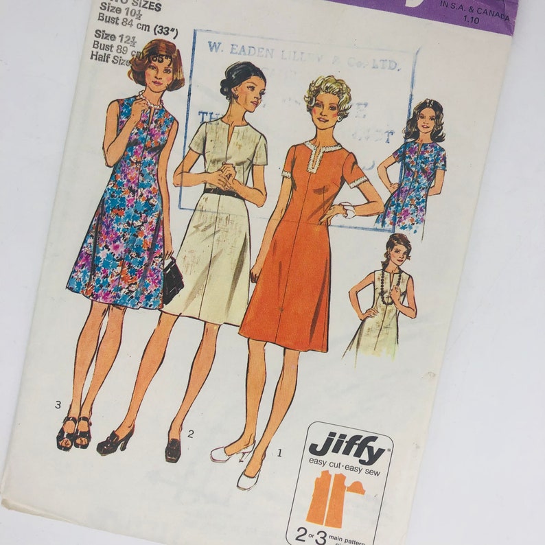 Vintage 70s fast easy Simplicity Jiffy 6079 sewing pattern image 1