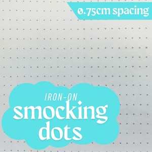 Vintage Iron On Embroidery Transfer for Smocking Dots by Briggs 339, 0.75cm Spacing, 1 Metre of Unused Smocking Knots
