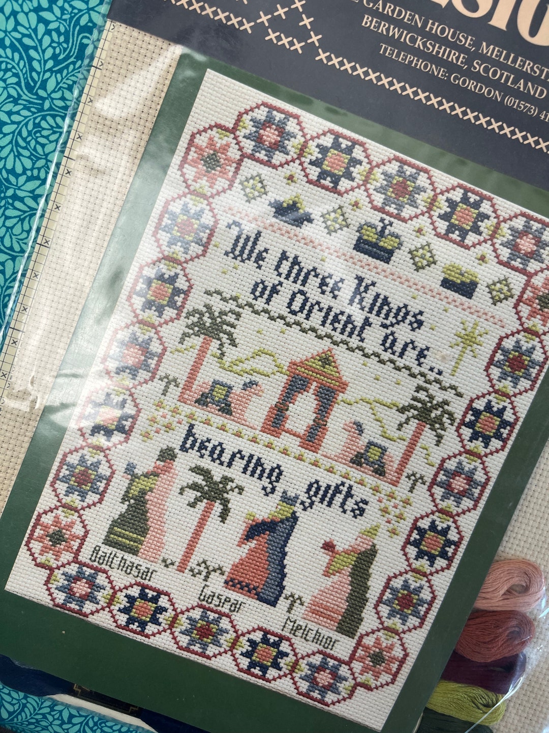 Cobweb Designs We Three Kings Embroidery Sampler Kit, Christmas Cross