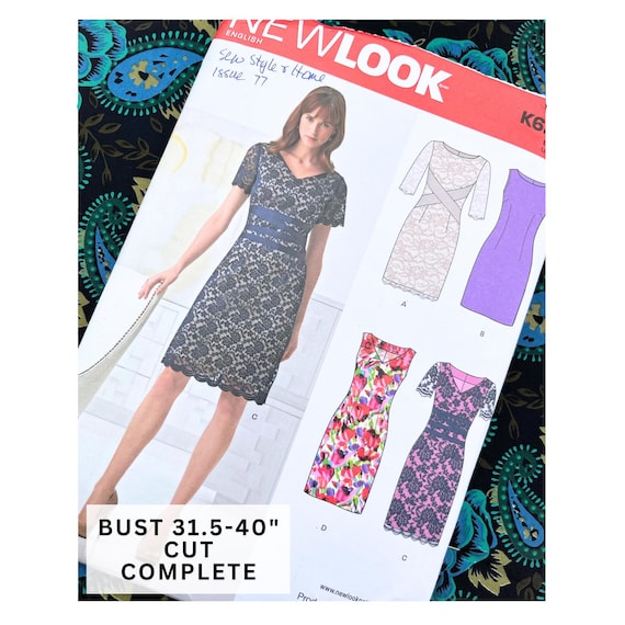 Occasion Dress Pattern, Bust 31.5-40" New Look Sewing Pattern K6261- Lace Overlay, Boat Neck, V-neck, Sleeveless & Half Sleeve, 818 Bodycon - Etsy Occasion Dress Pattern, Bust 31.5-40" New Look Sewing Pattern K6261- Lace Overlay, Boat Neck, V-neck, Sleeveless & Half Sleeve, 818 Bodycon - Etsy