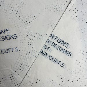 Vintage Smocking Dots Iron-On Transfer by Deightons, Necks and Cuffs Guide, Hot Iron Transfer
