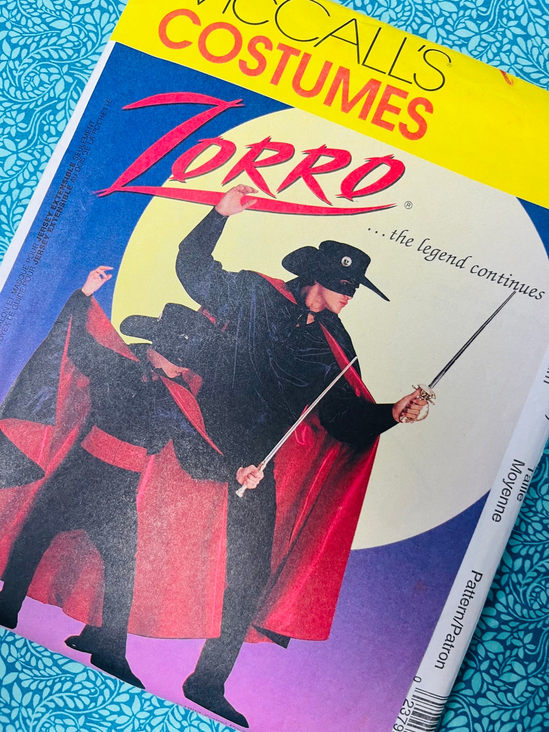 Chest 38-40” Uncut Vintage Mccalls Costumes Sewing Pattern 8872 Zorro ...