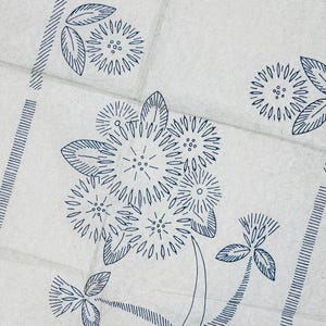 Vintage Embroidery Transfer, Simple Floral Pattern for Runner End, 1930s Iron-On Transfer by Briggs, 15 x 20 Inch Sheet