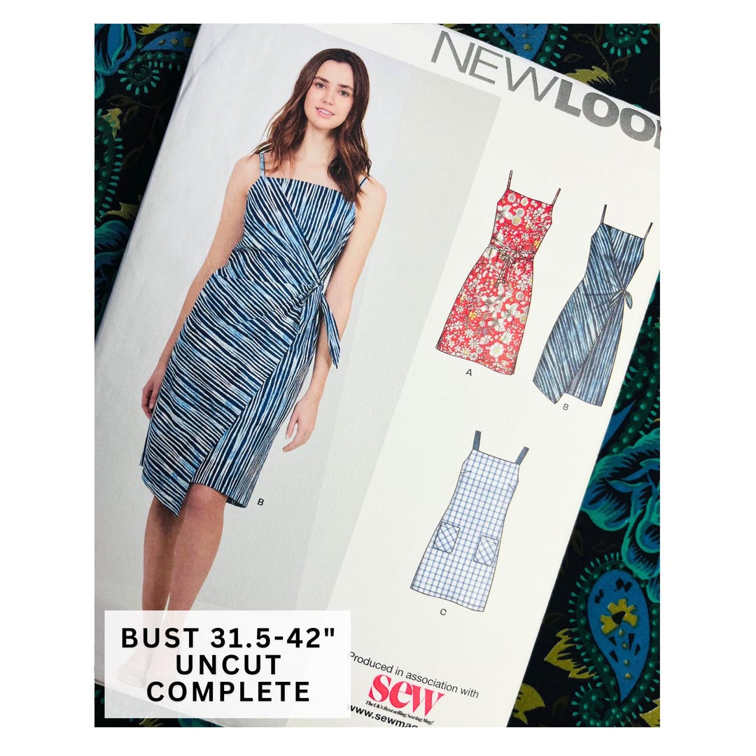 Wrapped Sundress Pattern Strappy Dress Pattern, Uncut New Look Sewing Pattern for Women K6614 ...