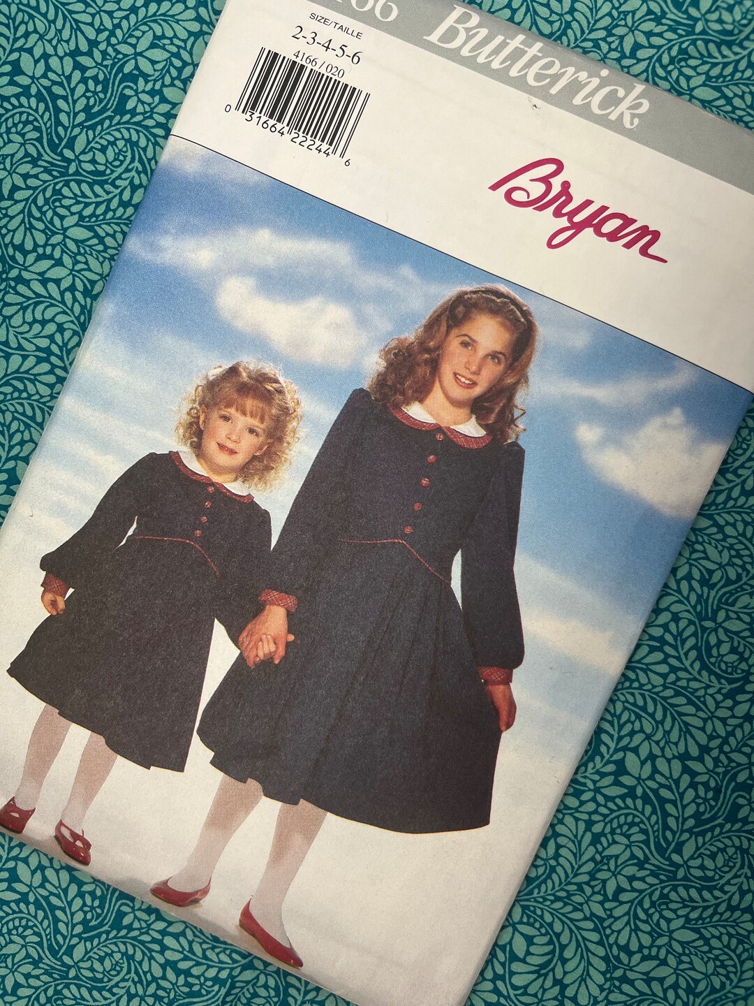 Age 2-5 Vintage 90s Butterick Sewing Pattern for Kids 4166, Girls ...