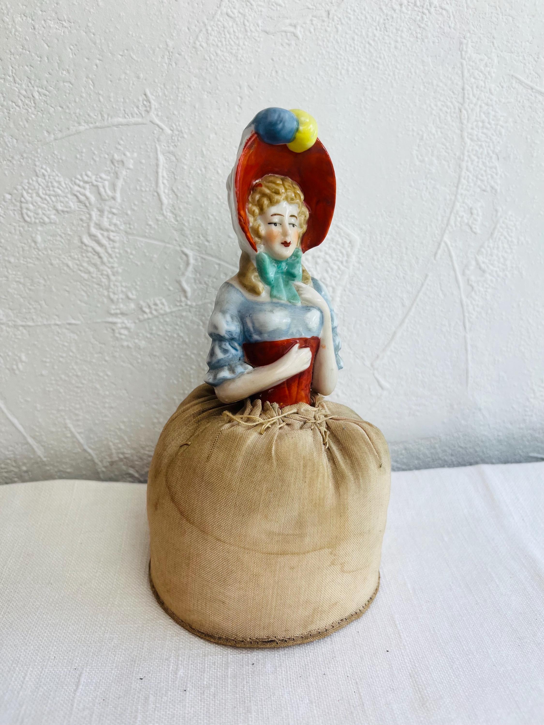 ハーフドールさんとスミレのソーイングポーチ　ピンクッション ハーフドールさんとスミレのソーイングポーチ ピンクッション