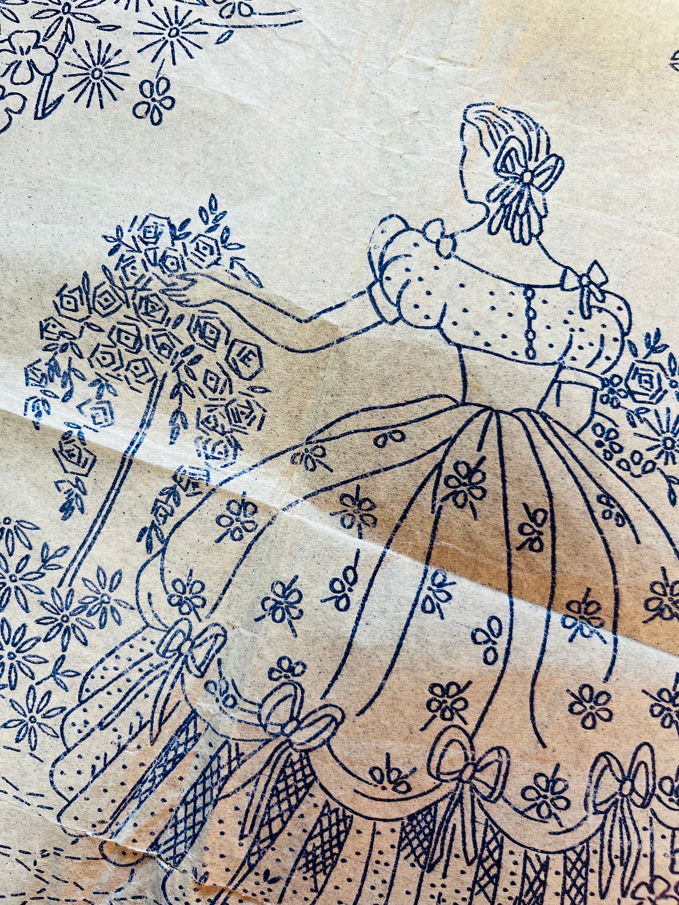 Embroidered top crinoline skirt