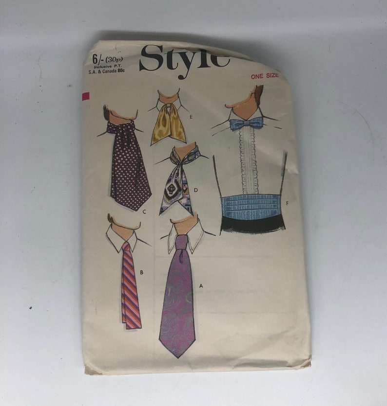 ascot scarf Vintage retro Style 3129 pattern mens tie formal bow tie cummerbund cravat