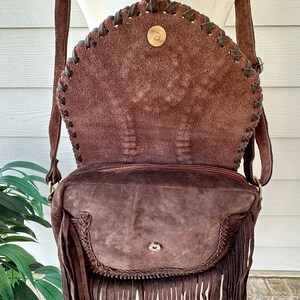 Cowhide Crossbody Bag with Fringes Western Purse Turquoise Handbag Clutch Brown Leather | Real Hair on Cow Hide | Gifts for Her