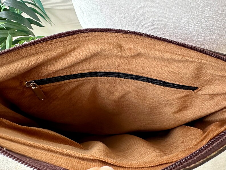 Western Cowhide Crossbody Bag Tooled Leather and Turquoise Carry Purse