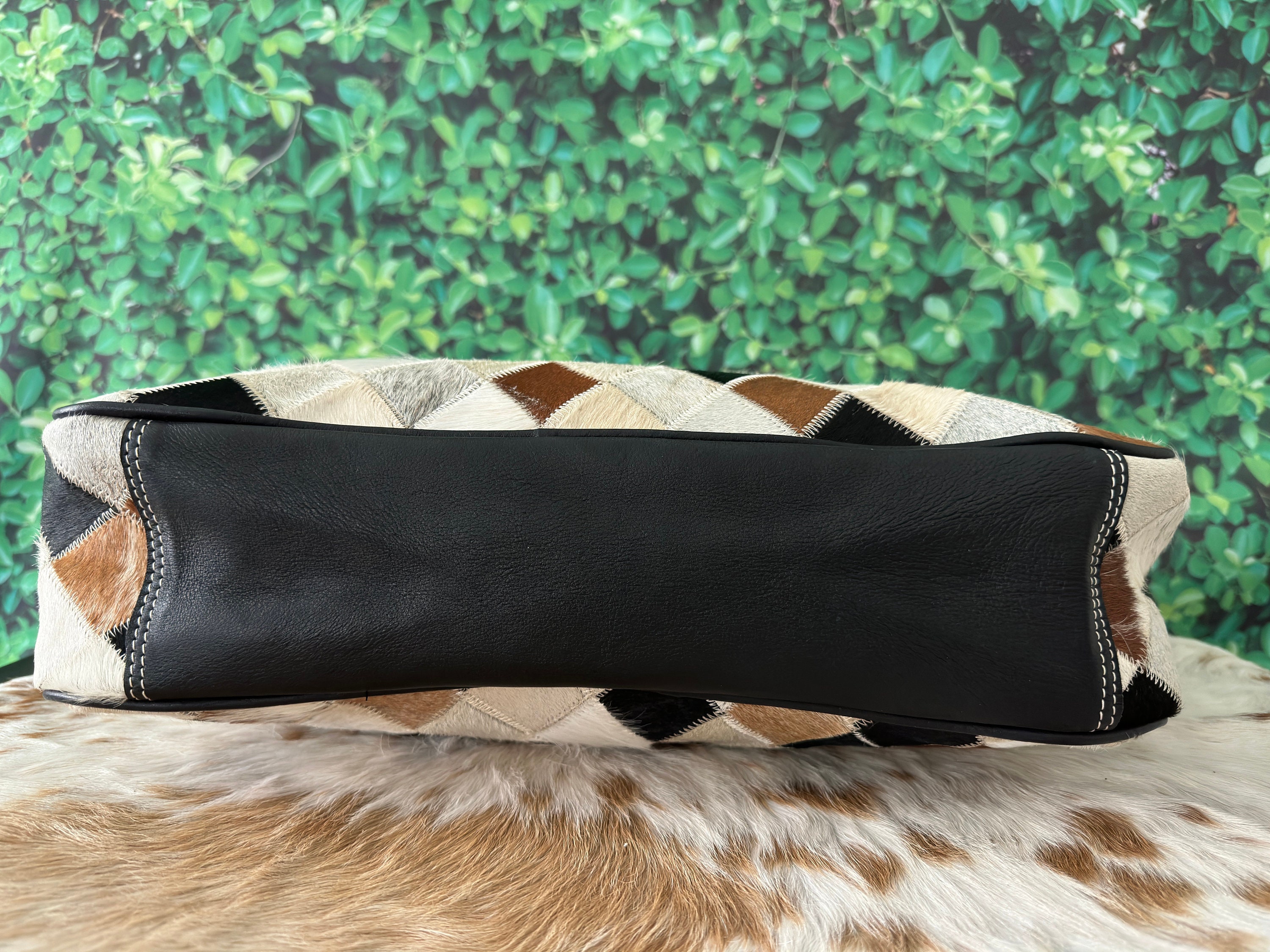 Sac à Dos En Cuir De Vache Patchwork Fait Main - Modèle Pakistan (Neuf Avec étiquettes)