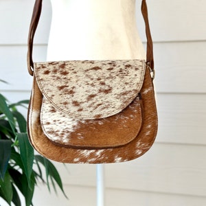 Sac à main en cuir de vachette : sac en cuir façon fourrure de l&#39;Ouest