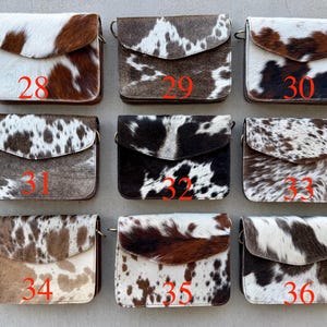 Cowhide Purse Leather Crossbody Western Rodeo Festival Bag Hair on Cowgirl Gifts for Her