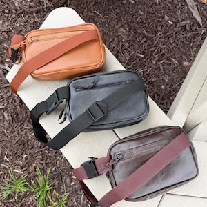 Cowhide Leather Fanny Pack: Western Sling Crossbody Bag Belt Bag