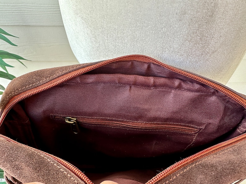 Cowhide Crossbody Bag with Fringes Western Purse Turquoise Handbag Clutch Brown Leather | Real Hair on Cow Hide | Gifts for Her