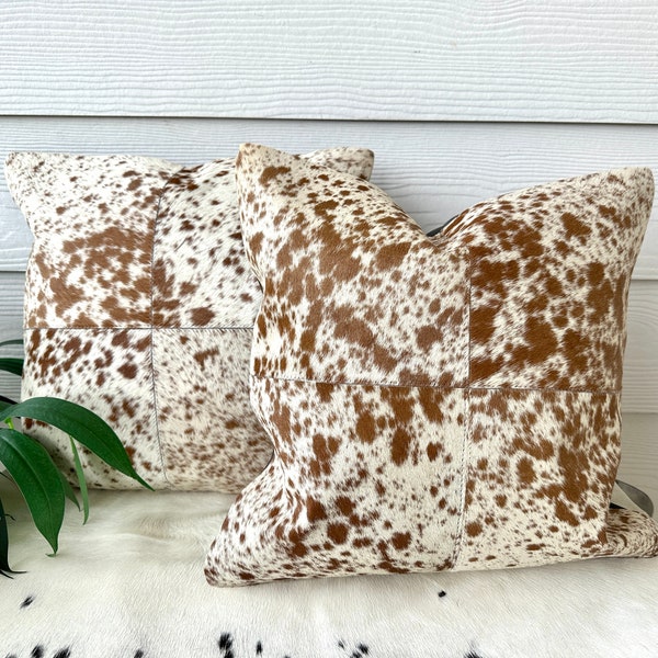 Cowhide Pillow Etsy